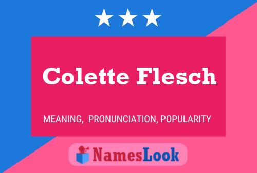 Colette Flesch 名字海报