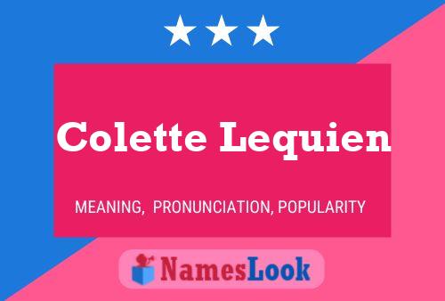 Colette Lequien 名字海报