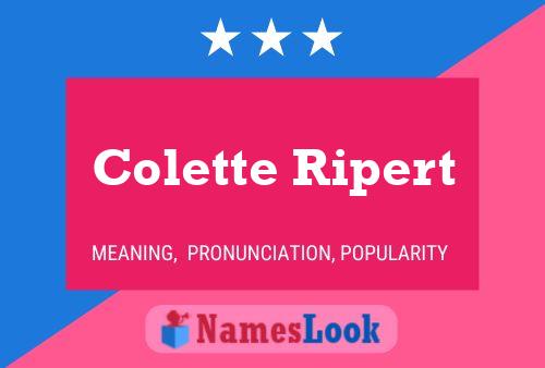 Colette Ripert 名字海报