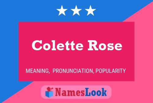 Colette Rose 名字海报