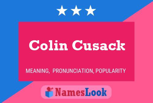 Colin Cusack 名字海报