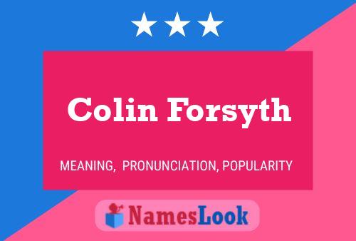 Colin Forsyth 名字海报