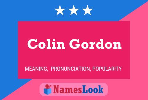 Colin Gordon 名字海报