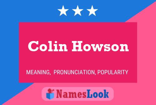 Colin Howson 名字海报