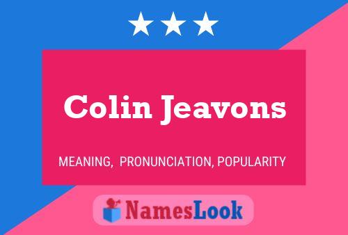 Colin Jeavons 名字海报