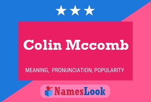 Colin Mccomb 名字海报