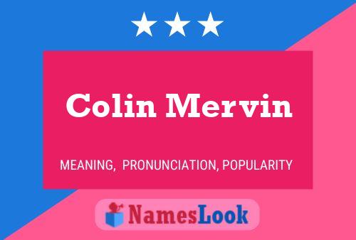 Colin Mervin 名字海报