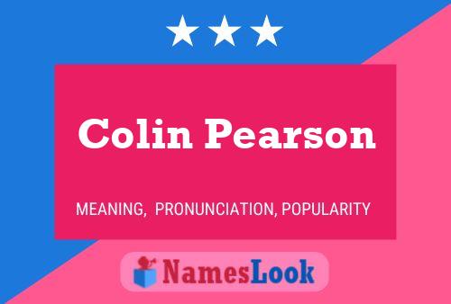 Colin Pearson 名字海报