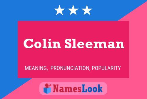 Colin Sleeman 名字海报