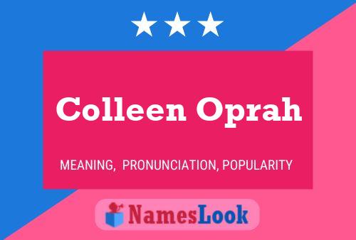 Colleen Oprah 名字海报