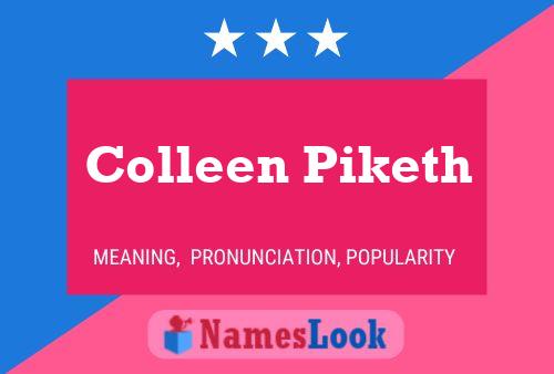 Colleen Piketh 名字海报