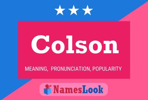 Colson 名字海报