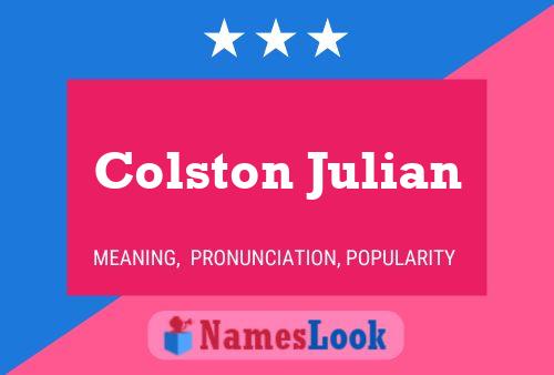 Colston Julian 名字海报