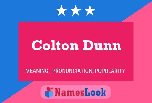 Colton Dunn 名字海报