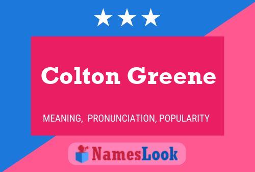 Colton Greene 名字海报