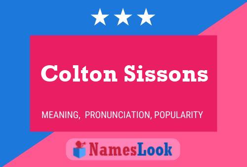 Colton Sissons 名字海报