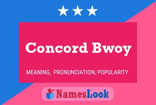 Concord Bwoy 名字海报