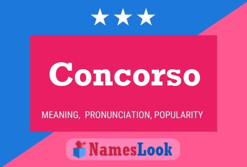 Concorso 名字海报