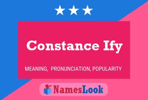 Constance Ify 名字海报