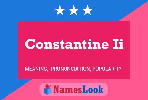 Constantine Ii 名字海报