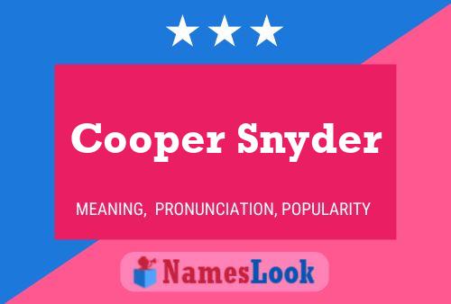 Cooper Snyder 名字海报