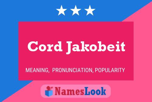 Cord Jakobeit 名字海报