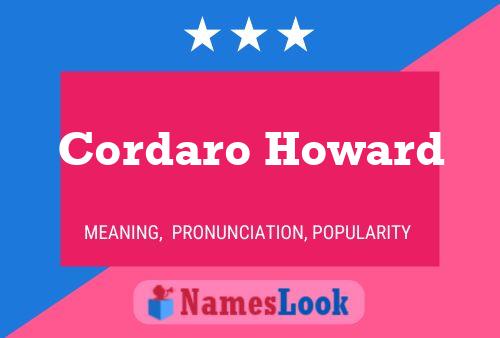 Cordaro Howard 名字海报