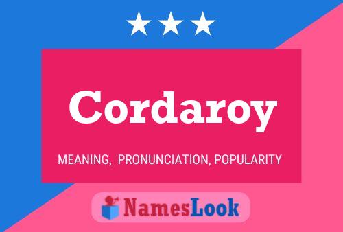 Cordaroy 名字海报