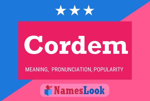 Cordem 名字海报