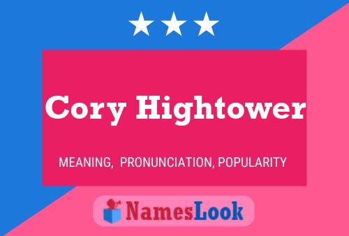 Cory Hightower 名字海报