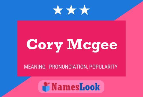 Cory Mcgee 名字海报