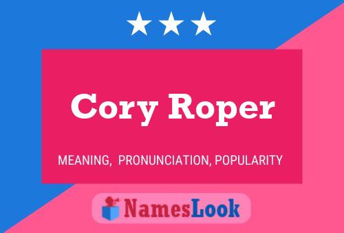 Cory Roper 名字海报