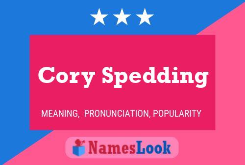 Cory Spedding 名字海报