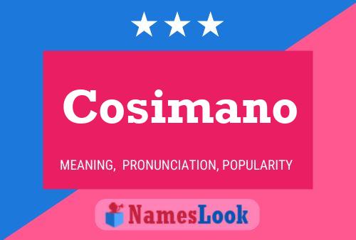 Cosimano 名字海报