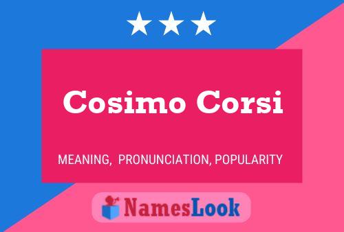 Cosimo Corsi 名字海报