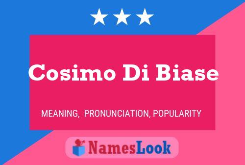 Cosimo Di Biase 名字海报