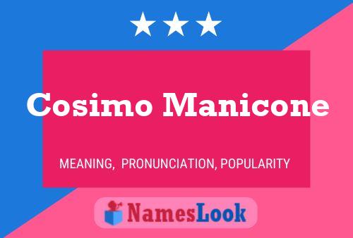 Cosimo Manicone 名字海报