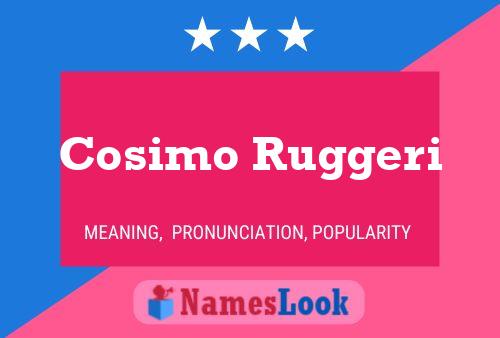 Cosimo Ruggeri 名字海报