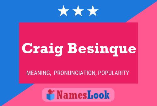 Craig Besinque 名字海报