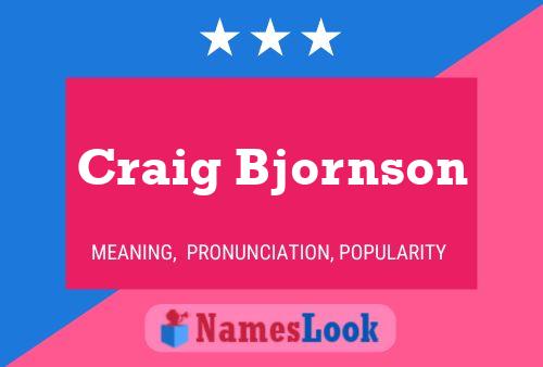 Craig Bjornson 名字海报