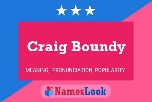 Craig Boundy 名字海报