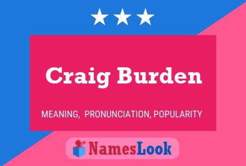 Craig Burden 名字海报