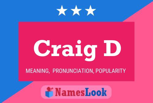 Craig D 名字海报