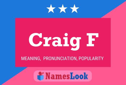 Craig F 名字海报