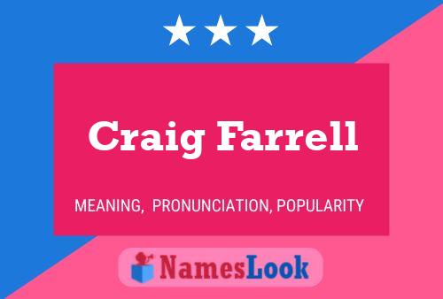 Craig Farrell 名字海报