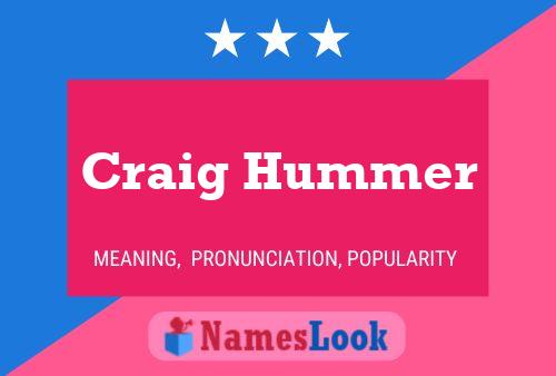 Craig Hummer 名字海报