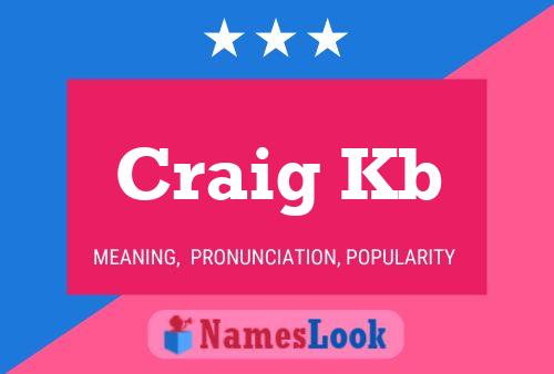 Craig Kb 名字海报