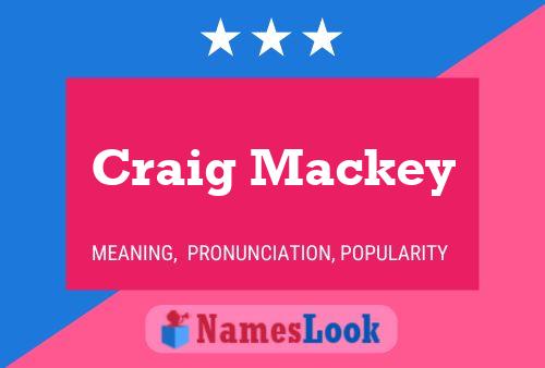 Craig Mackey 名字海报