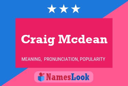 Craig Mcdean 名字海报