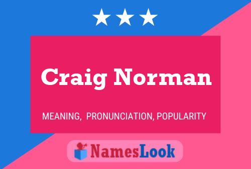 Craig Norman 名字海报